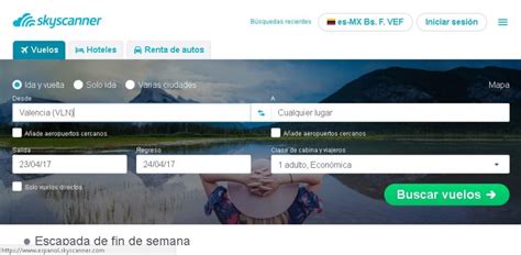 skyscanner página oficial.